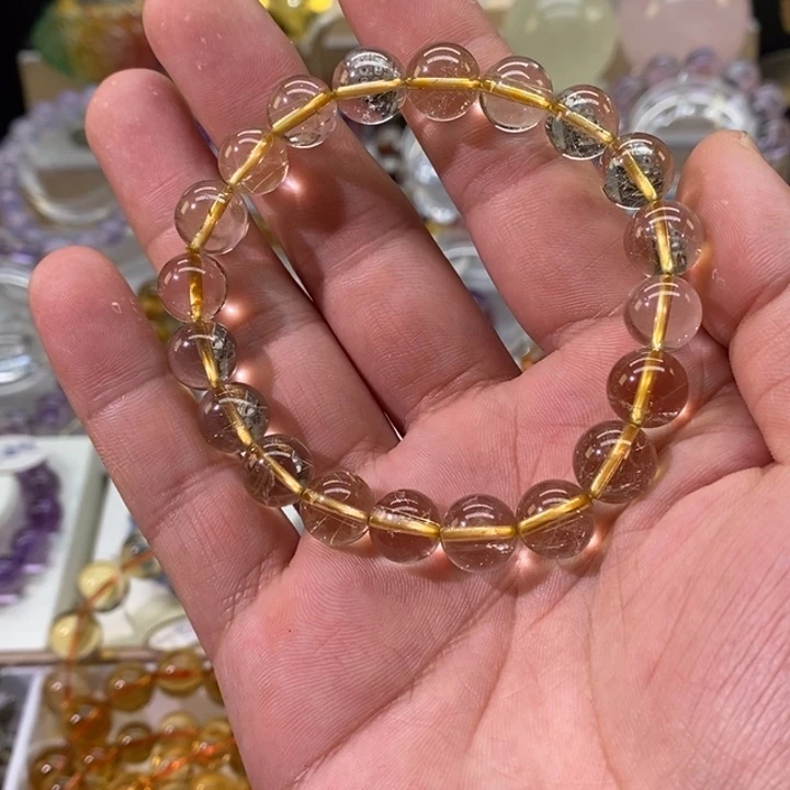 天然发晶手链未镶嵌水晶