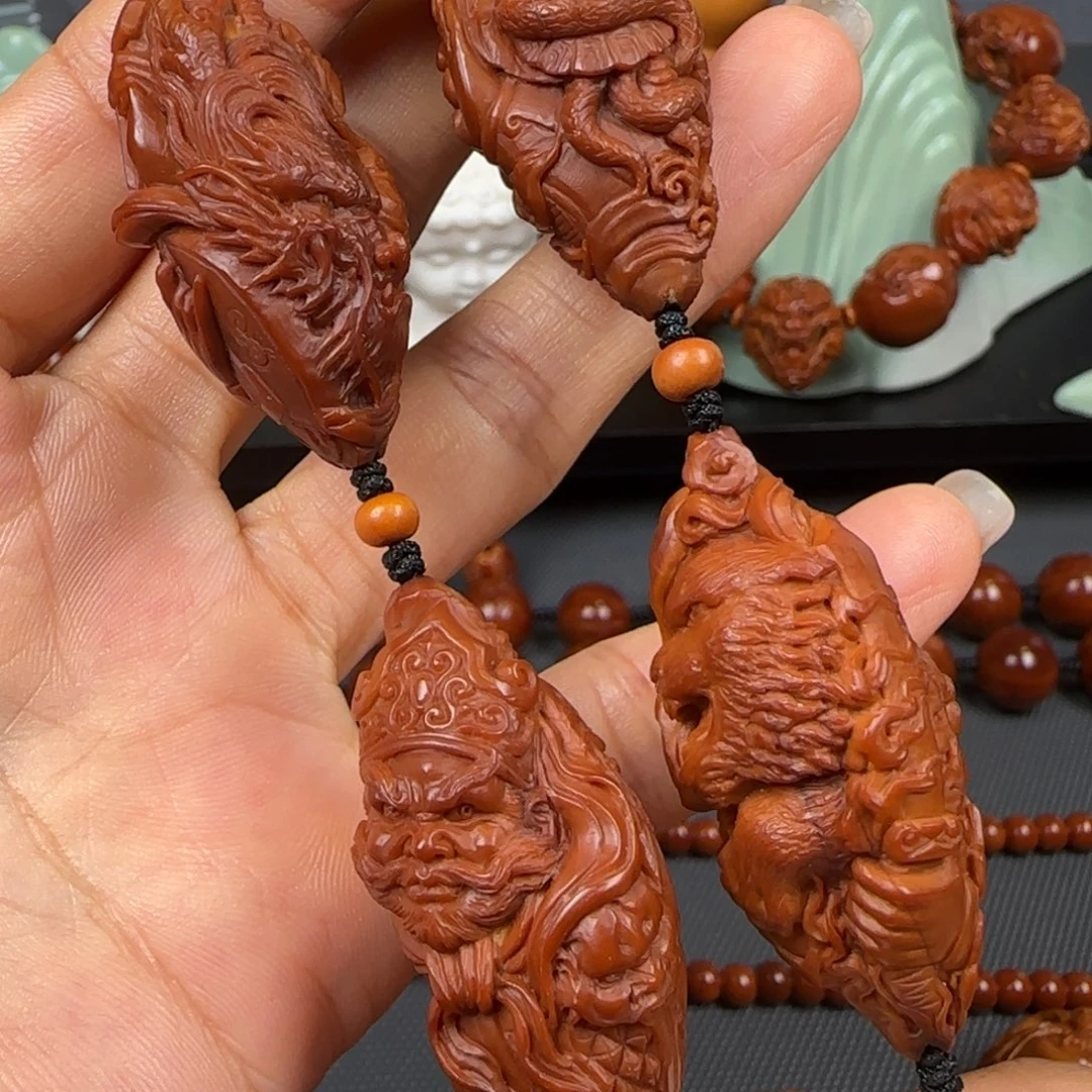 橄榄核手串水晶核四大天王