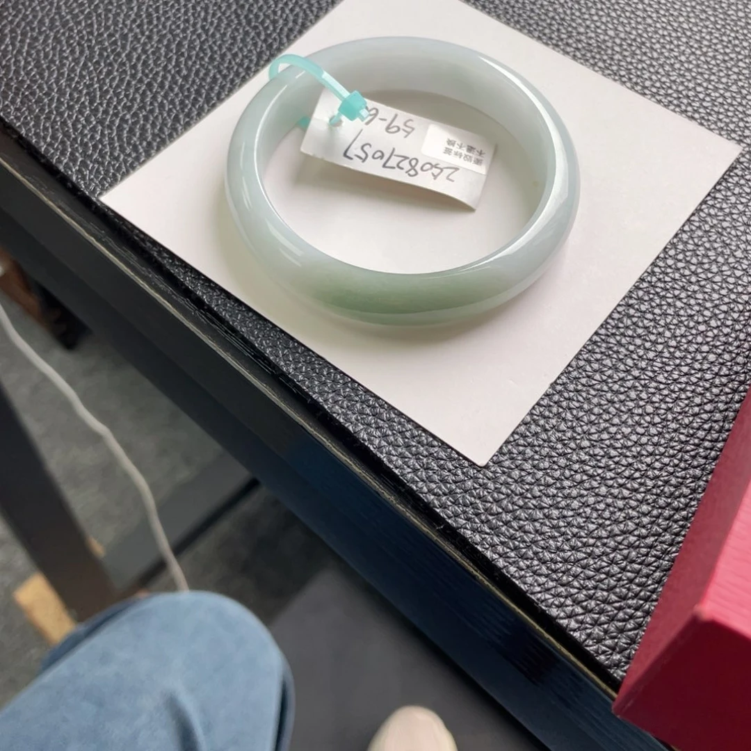 翡翠未镶嵌手镯翡翠手镯59.60圈半山半水3号