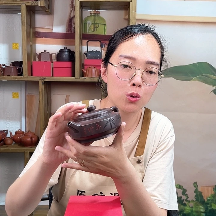 紫砂壶原矿紫泥周盘