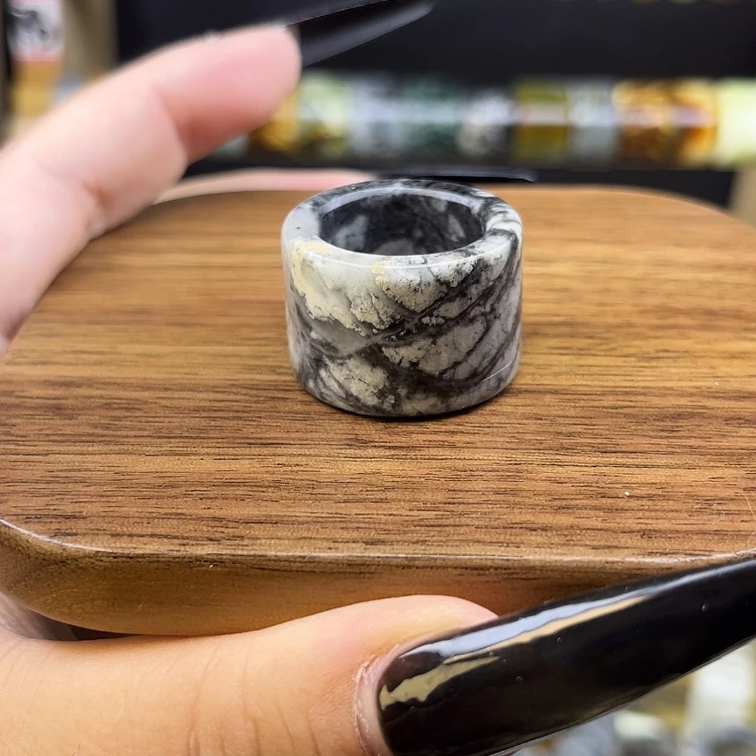 岫玉未镶嵌戒指港17