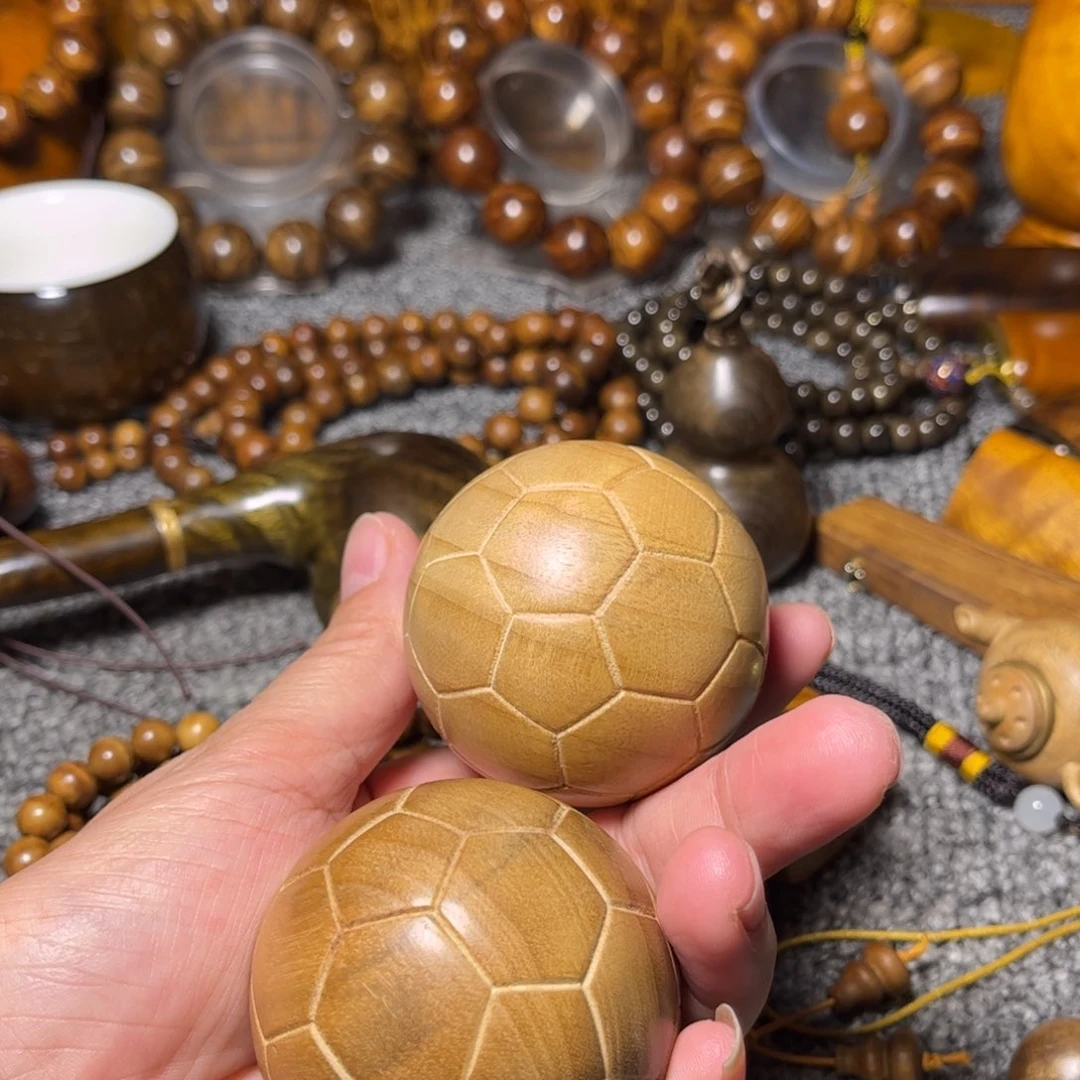 金丝楠足球老料一对