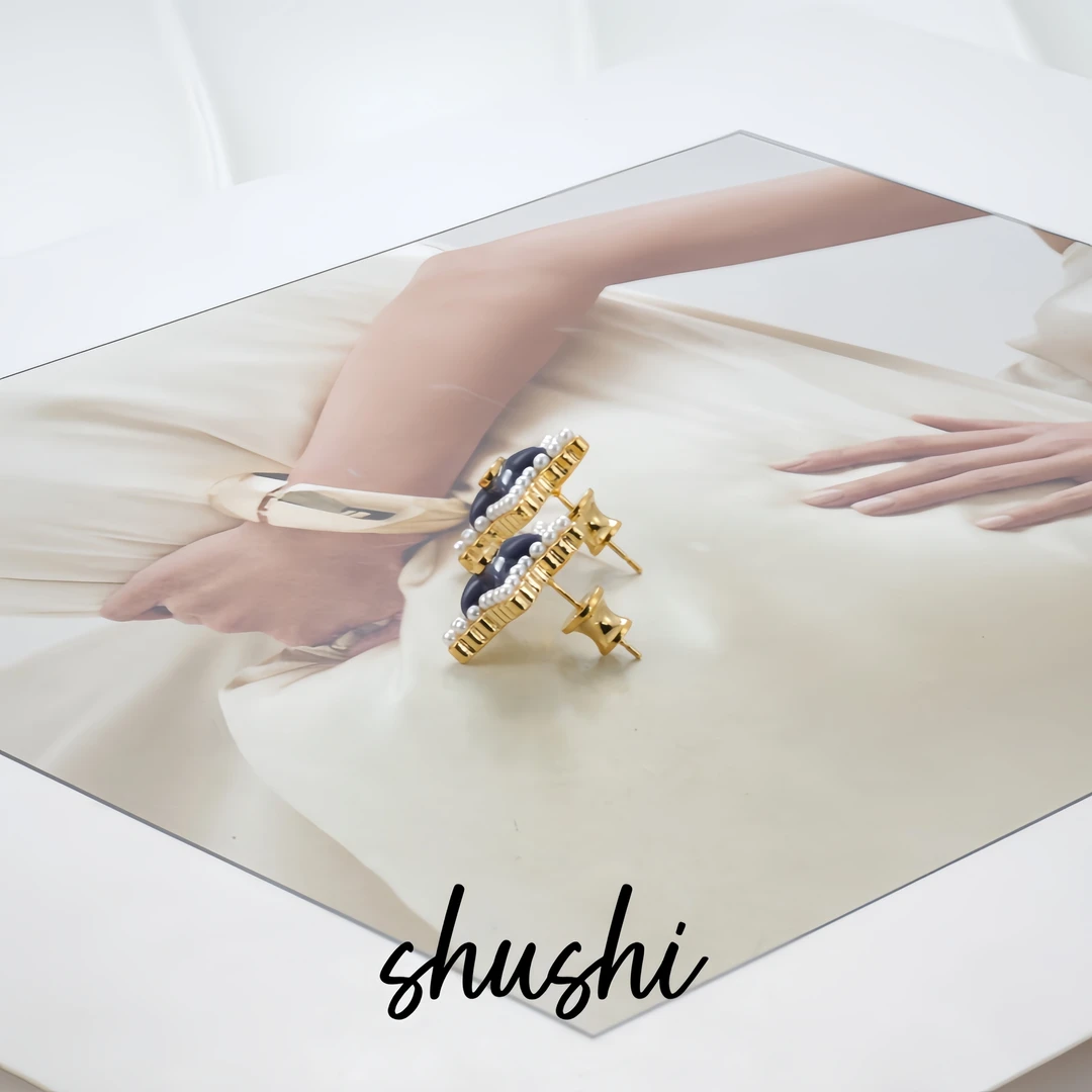 铜合金仿珍珠耳饰 耳环8942