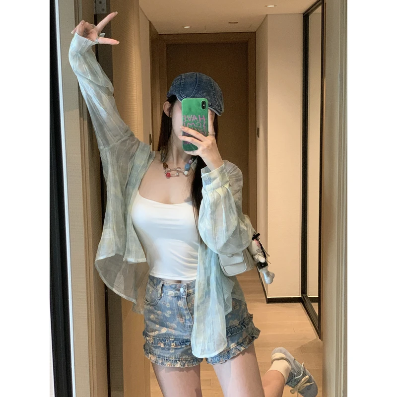 小沈美眉微胖梨形显瘦碎花双层花边牛仔阔腿短裤夏高腰A字热裤女