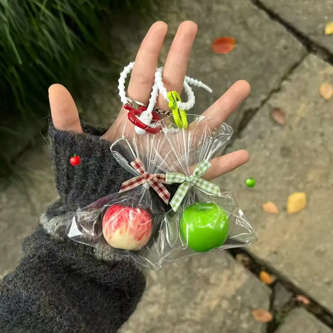 现货一颗苹果周边饰品平平稳稳汽车车载后视镜挂饰顺遂钥匙扣