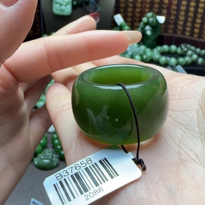 和田玉（碧玉）扳指未镶嵌