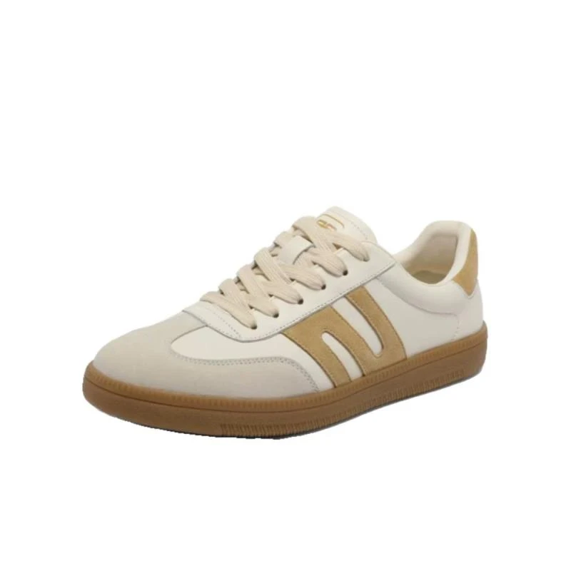 网红同款全皮德训女鞋2025新款平底百搭休闲厚底板鞋 1903