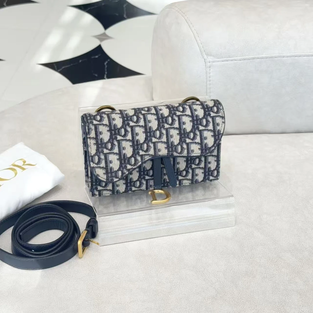 95新 DIOR/迪奥 GGS迪奥马鞍腰包老花金扣帆布11716627