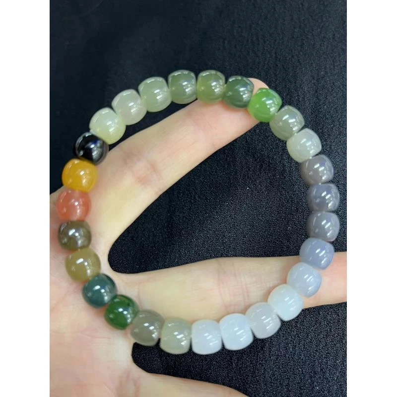 【央网专属】和田玉手串WY17274【尺寸：7*6mm+】多样性发一