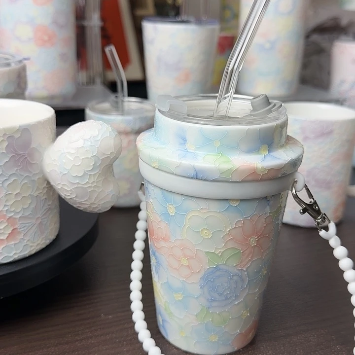 陶景德镇手绘随行杯