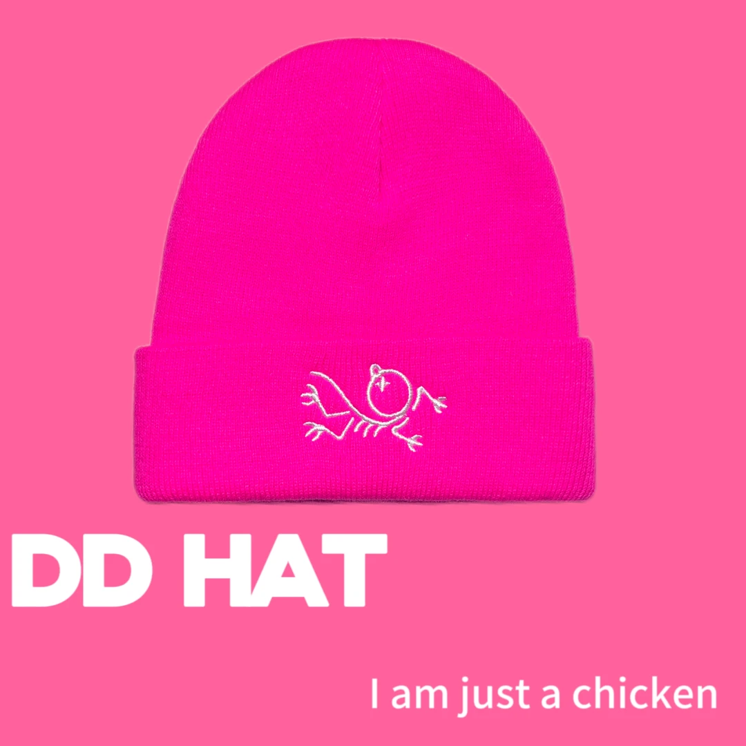 <DDHAT原创>小鸡冷帽雪山户外徒针织帽秋冬多巴胺情侣运动旅行