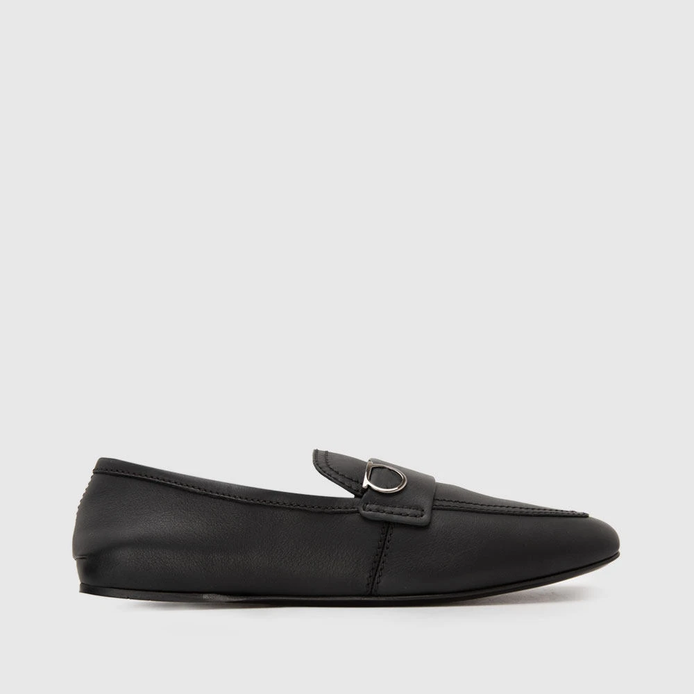 FERRAGAMO菲拉格慕新品牛皮方头男士一脚蹬休闲乐福鞋773582