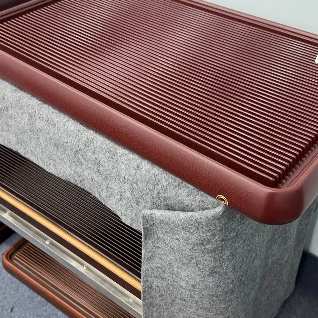 山***庄80506红色电木茶盘龙鳞纹