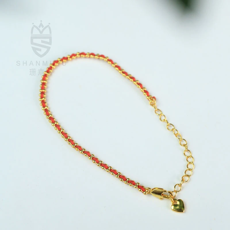 925银手链 【珊木居】QT447JY 红绳银链手链