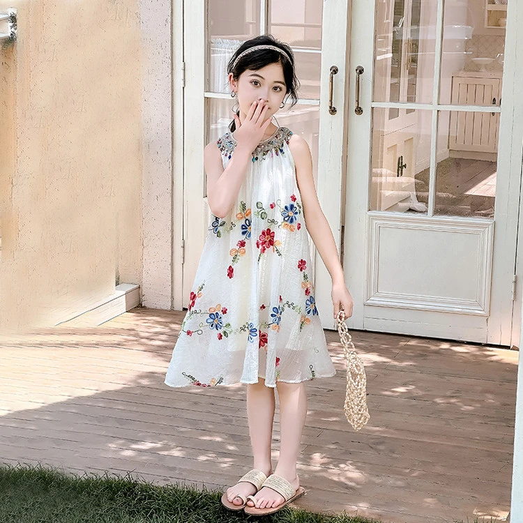 女童连衣裙夏装2025新款洋气大童女孩公主裙儿童夏季高级感裙子薄