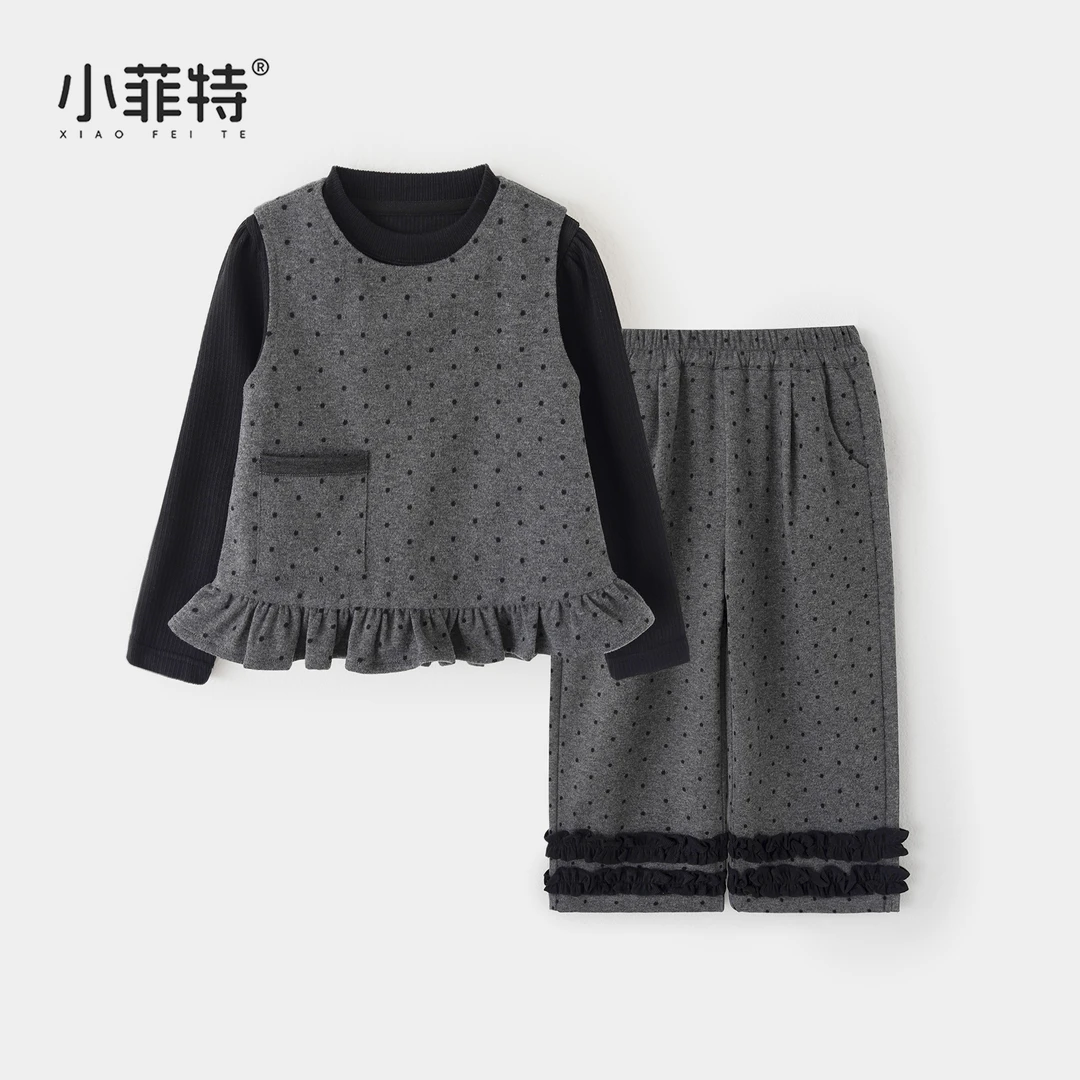 小菲特女童秋装新款套装中大童儿童时尚休闲风三件套YNTQ52935