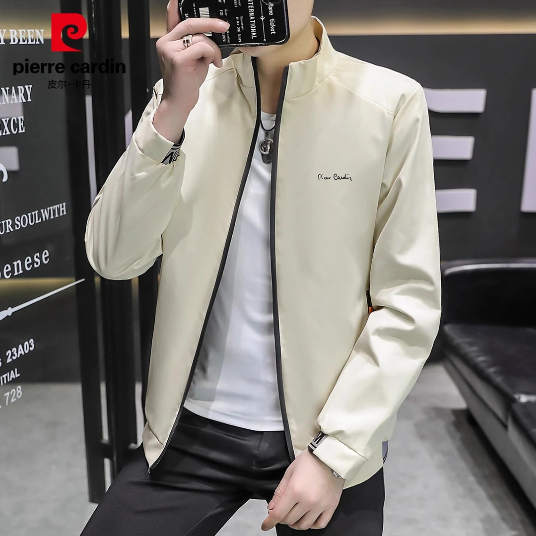 皮尔卡丹男士夹克2025秋季新款轻奢潮流立领宽松休闲青年外套男装