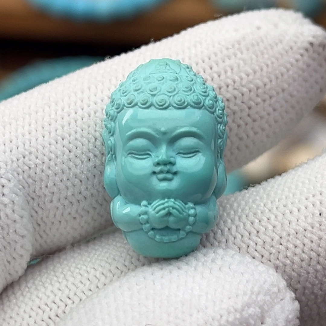 未镶嵌绿松石珠宝奇石立体宝宝佛