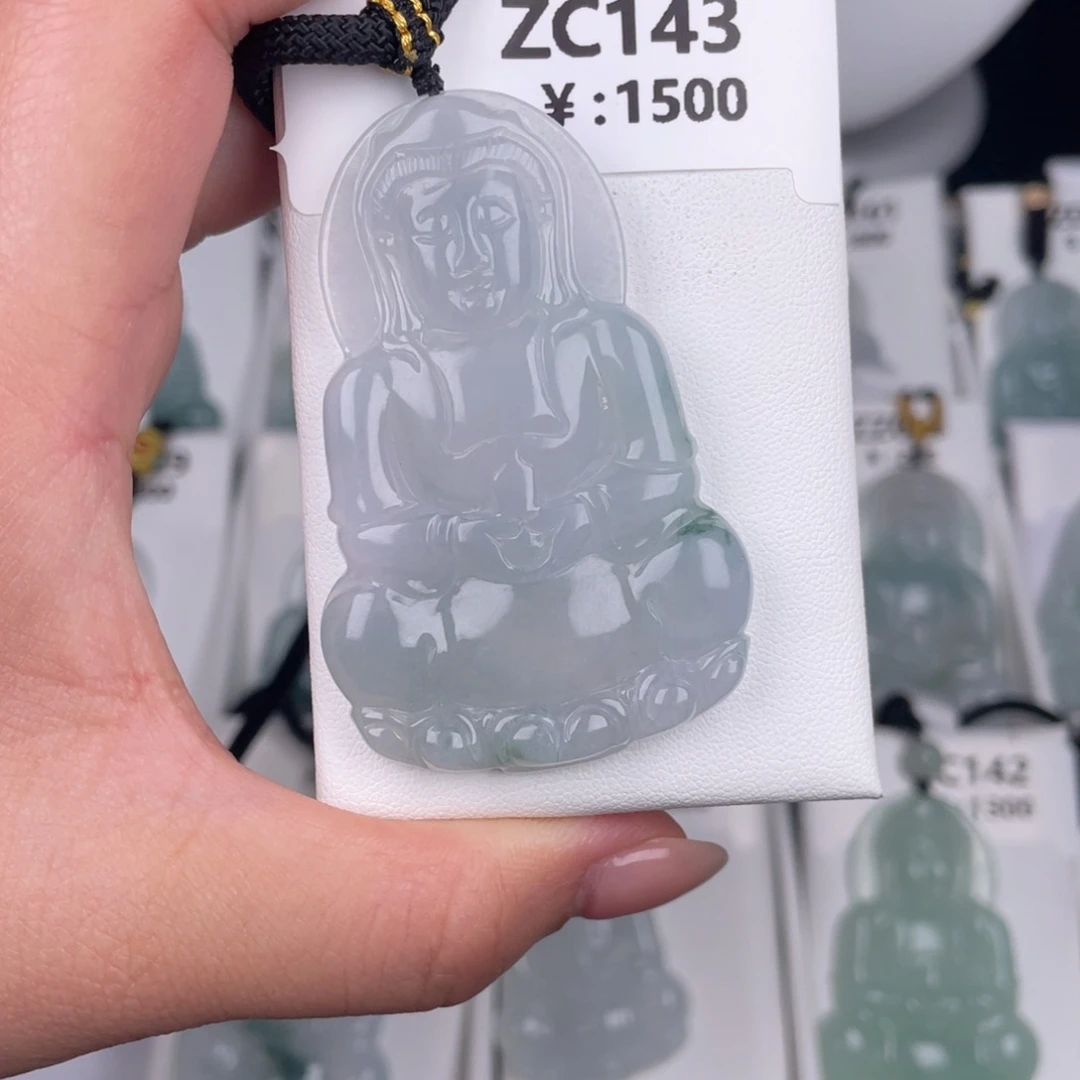 翡翠未镶嵌颈饰zc143