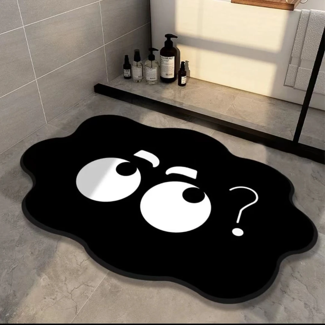 卡通硅藻泥浴室地垫卫生间厕所门口防滑脚垫软吸水速干家用垫子