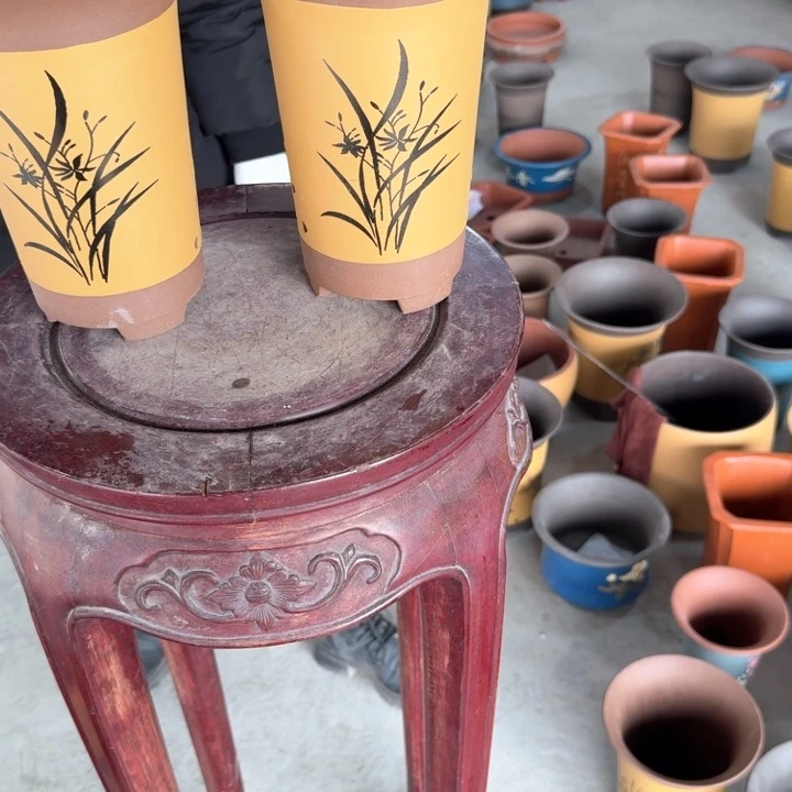 紫砂紫砂花盆15*20