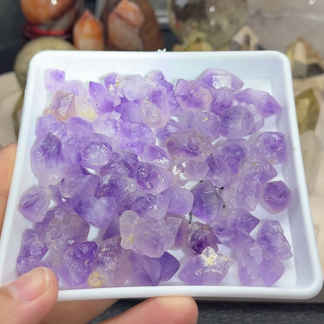 水晶未镶嵌珠宝半成品1 紫水晶牙