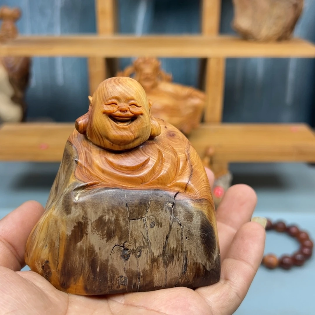 语***昕木崖柏木摆件手把件