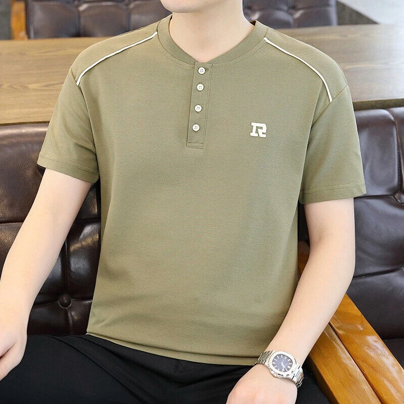 新款经典翻领Polo衫夏季短袖男士百搭3D斜纹棉大气稳重半袖透气