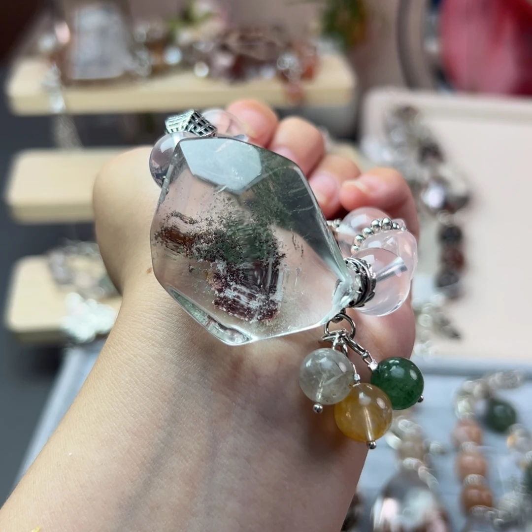 水晶手链合金釜***饼手串