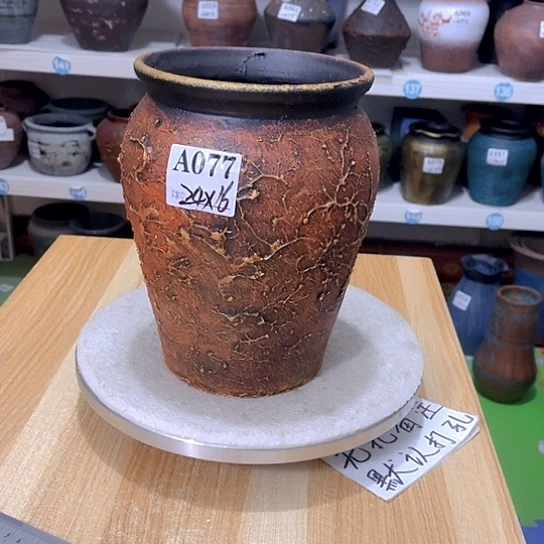 红陶手工制作工艺花盆