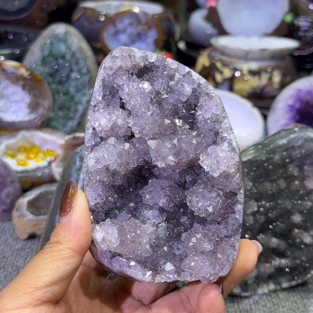 摆件紫晶未镶嵌水晶