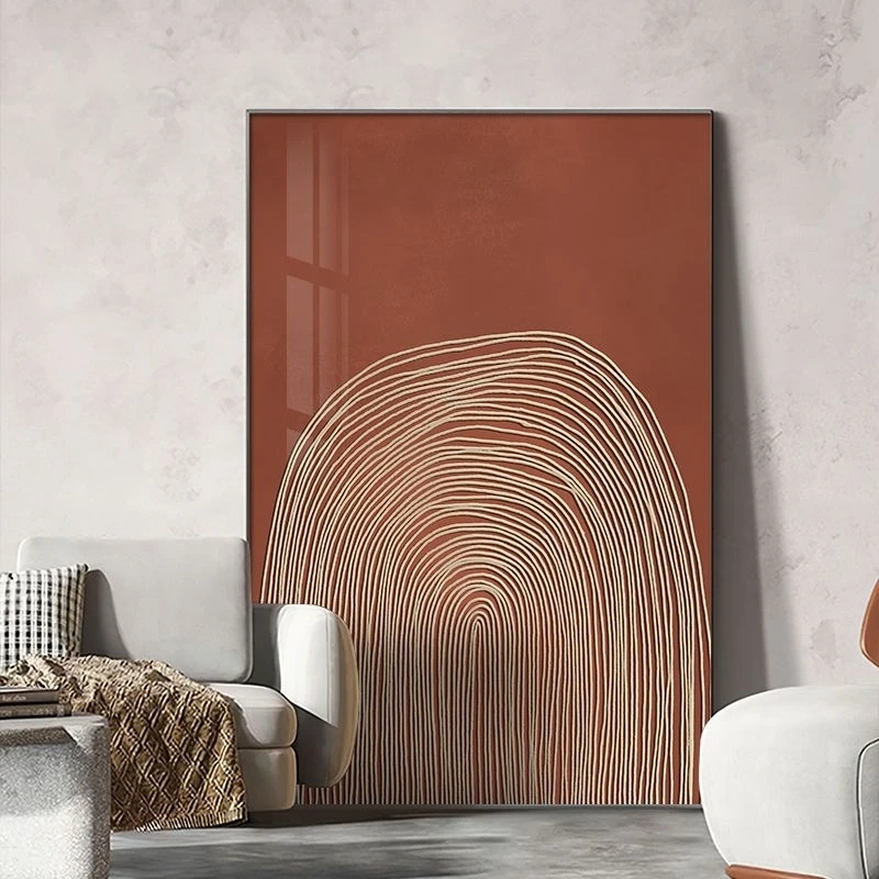 竖版现代简约客厅装饰画抽象个性落地沙发背景墙挂画创意壁画