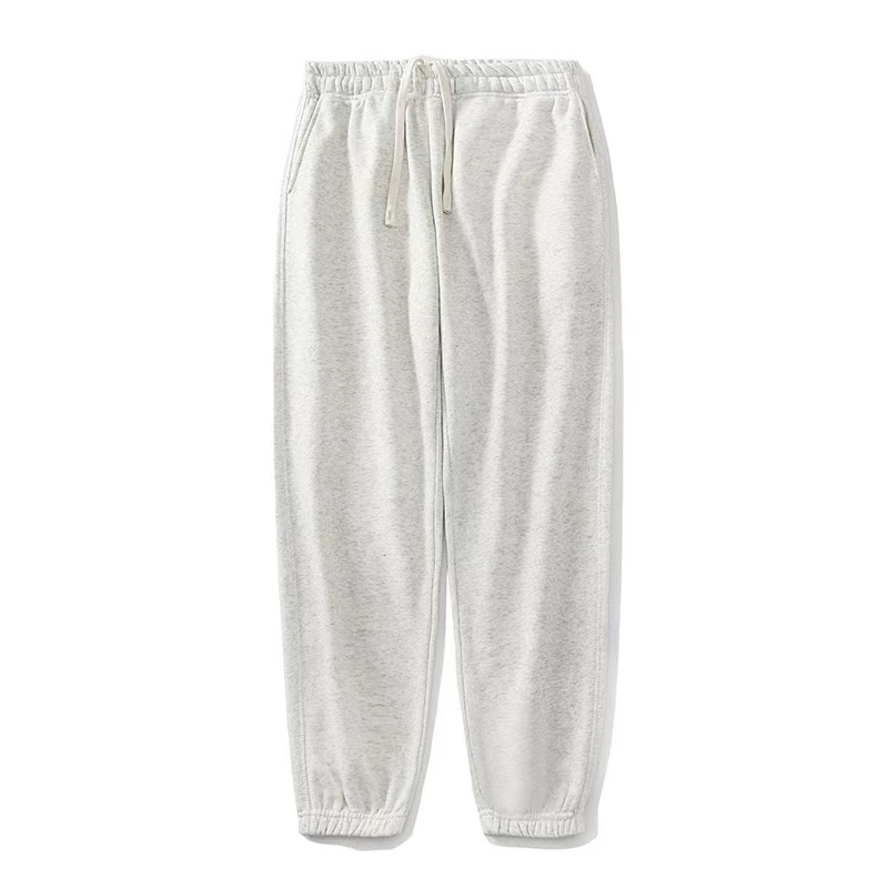 重磅卫裤 340g春夏情侣款纯色宽松直筒休闲 收口束脚运动长裤