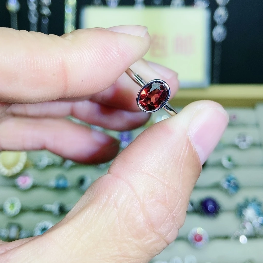 【闪购商品】未镶嵌戒指石榴石