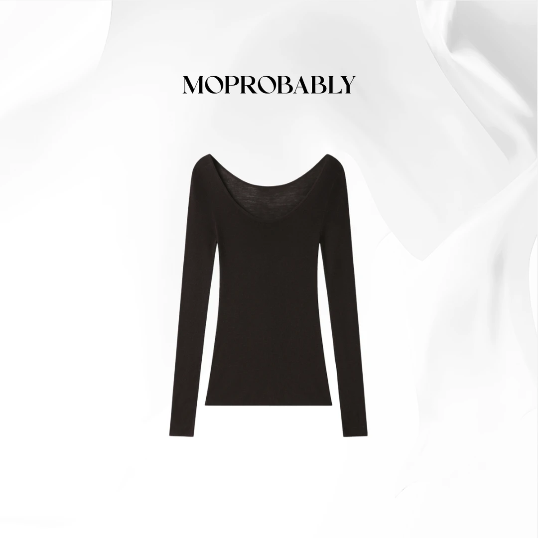 Moprobably贝贝「绒勺衫」"100绵羊毛"慵懒风套头毛衫L5376026