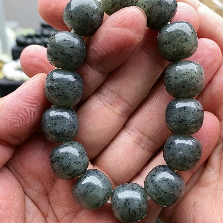 【闪购商品】未镶嵌手串和田玉16青花有棉