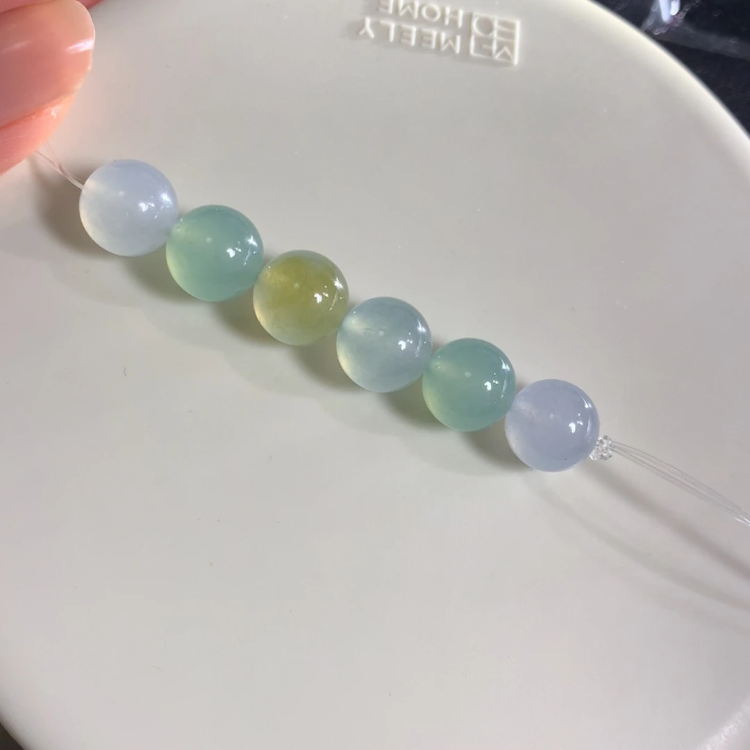 翡翠未镶嵌手串卡10半串