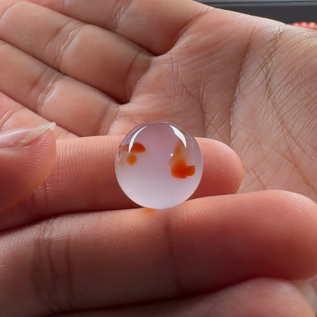 南红玛瑙未镶嵌干掌飘花14.8mm