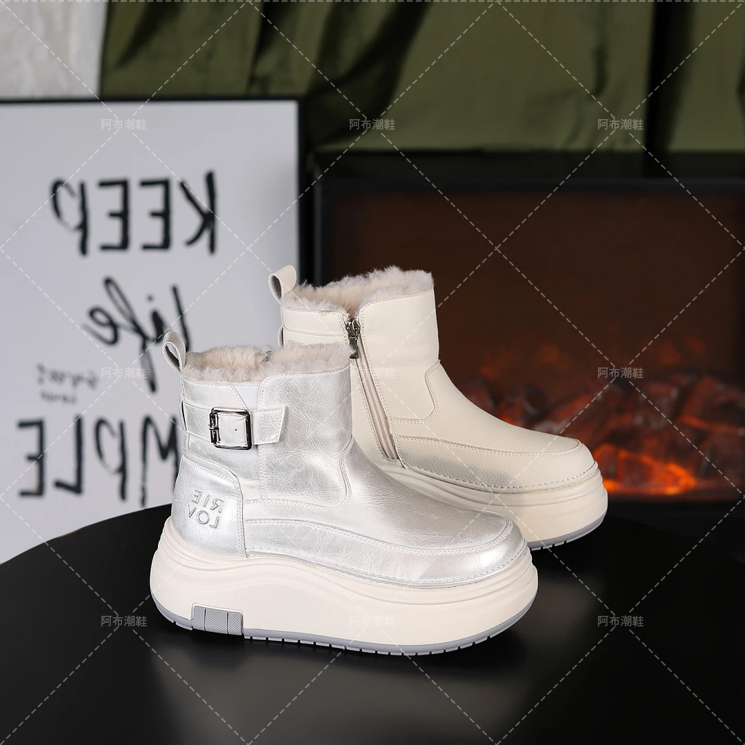 【RIELOV●冬雪】 断码特价厚底增高6cm潮流百搭女士时尚雪地靴868