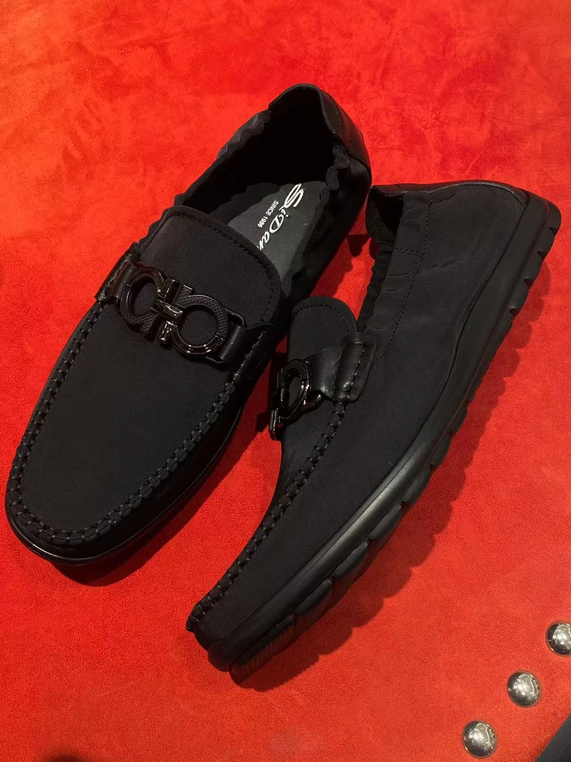 【Sidan斯丹】意大利Sidan品牌男士百搭休闲黑色软底一脚蹬休闲鞋