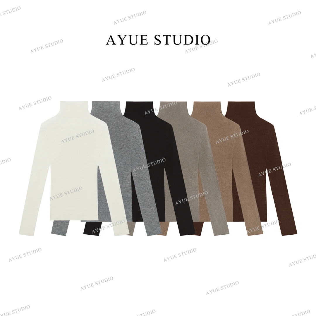 AYUE「体感主义」100%绵羊毛高领打底衫2037
