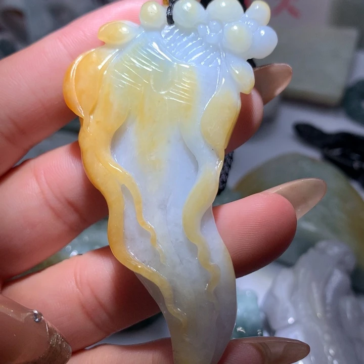 翡翠未镶嵌颈饰保真天然A货翡翠