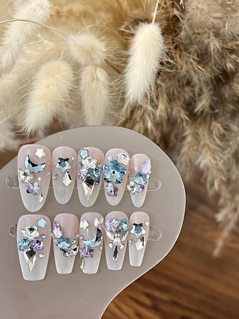 【空谷幽兰】施华洛华子高级可拆卸式穿戴甲