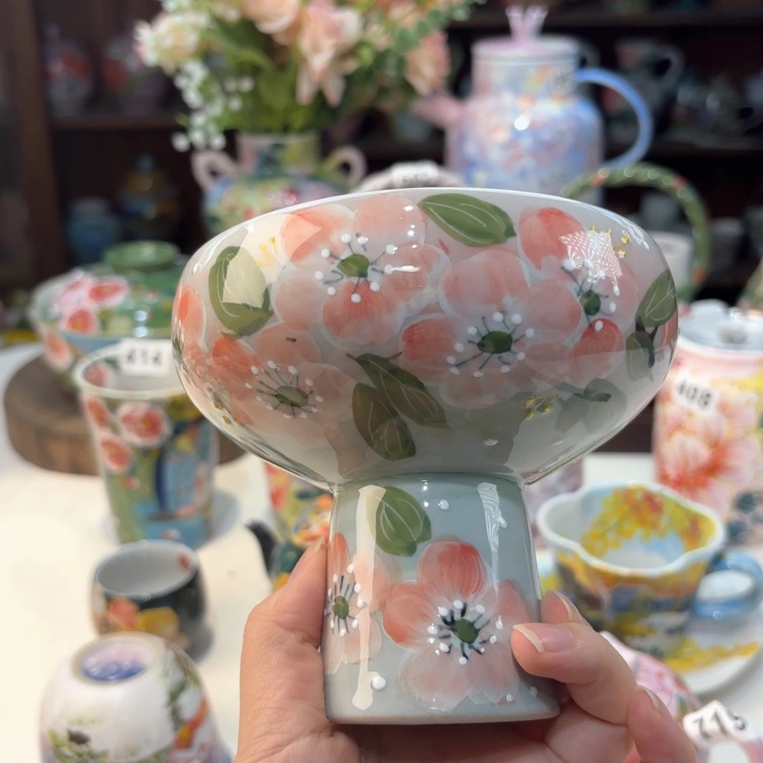 景德镇手绘高温釉下彩陶瓷茶具