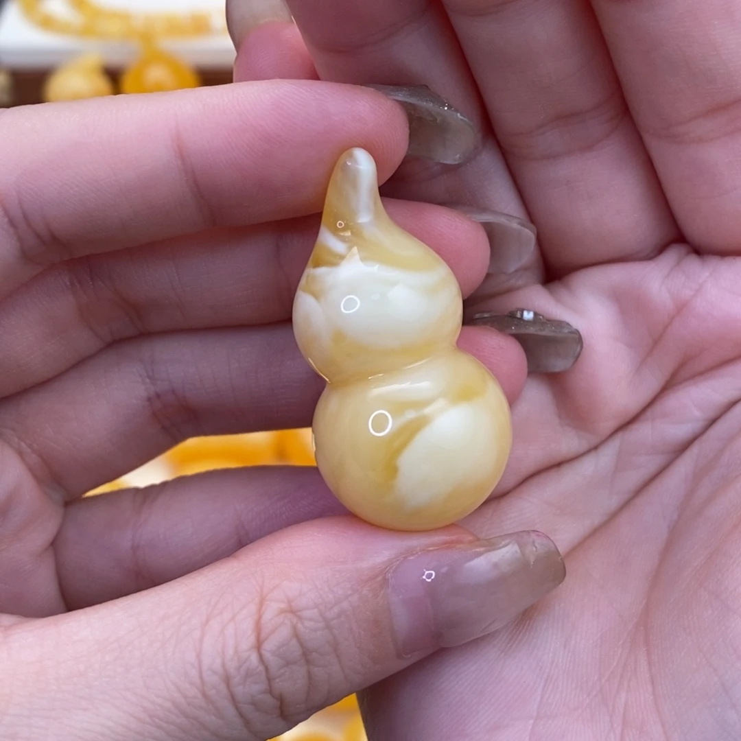 琥珀未镶嵌裸石葫芦