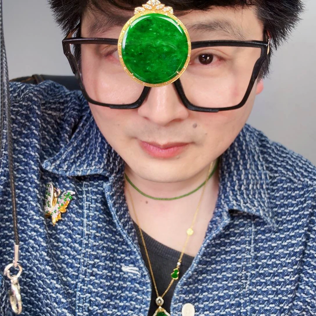 翡翠颈饰18K金镶嵌一个