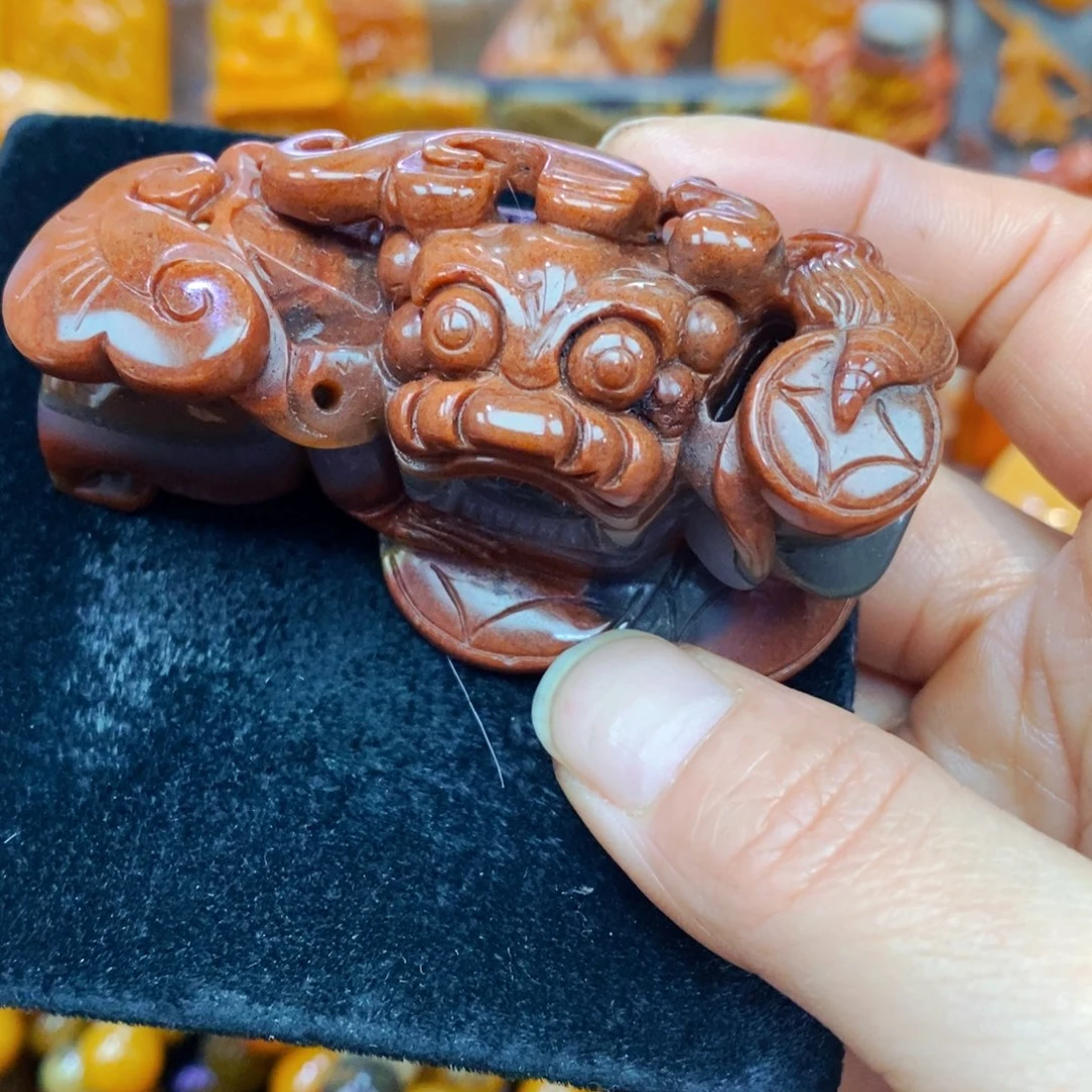 未镶嵌石英质玉（黄龙玉）吊坠(不含链)