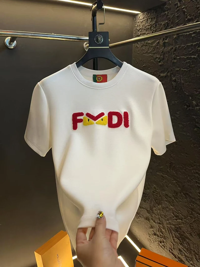 【专属】2024新款拼接短袖卫衣爆款冬季高级时尚3D刺绣