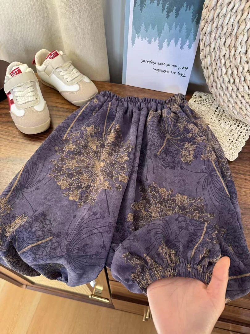 夏季防蚊裤新款儿童宽松洋气透气薄款男女宝宝束脚裤1