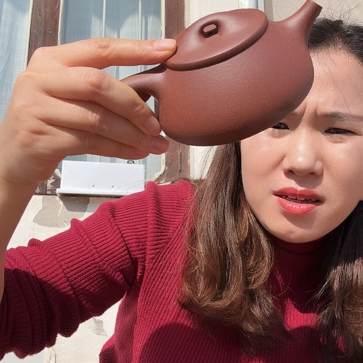 茶壶紫砂紫泥底槽青景州石瓢200cc